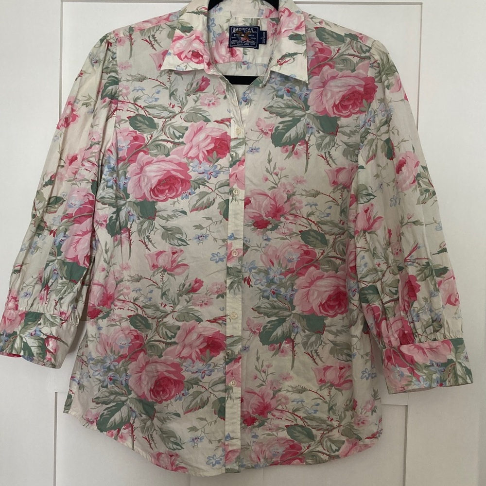 American Living Blouse Cottage Rose size Large
